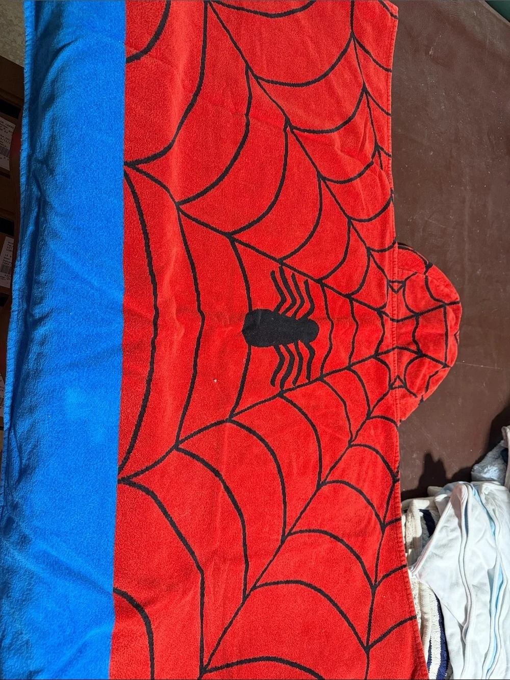 Pottery barn kids Spider-Man bath towel